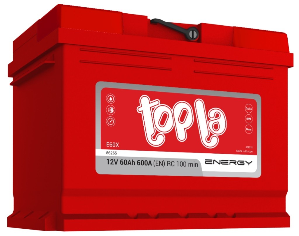 Аккумулятор легковой Topla Energy 60 а/ч 600А Прямая полярность