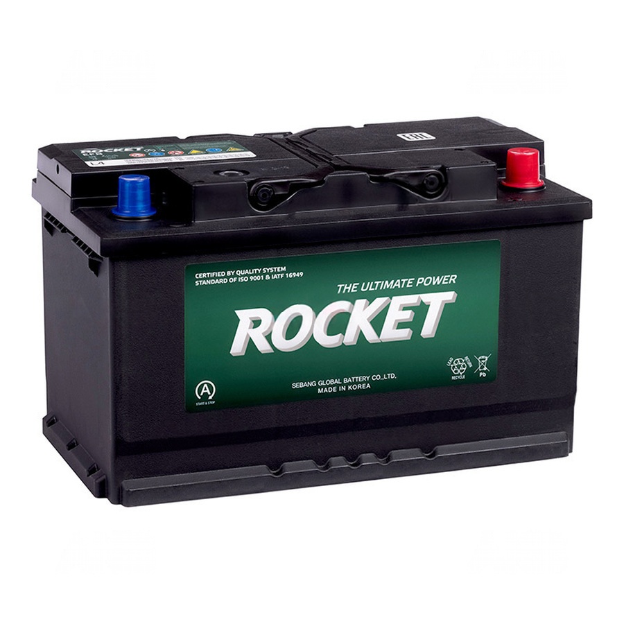 Батарея аккумуляторная ROCKET EFBL4 80А/ч 730А обратная полярн. стандартные (Европа) клеммы