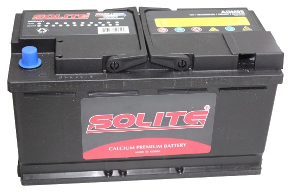 Батарея аккумуляторная Solite AGM95 95А/ч 850А обратная полярн. стандартные (Европа) клеммы