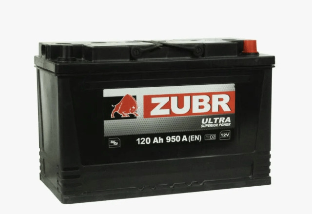 Аккумулятор ZUBR Professional ZPT1200 оп 120 Ач 950 А 350х175х230 конус [D2]
