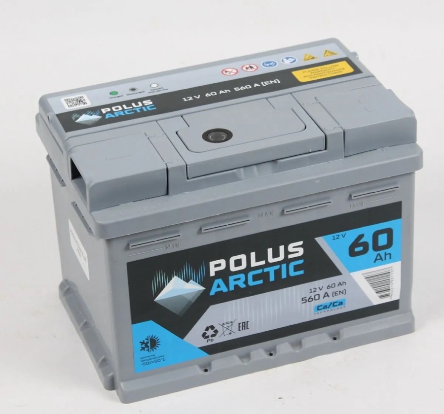 Аккумулятор POLUS ARCTIC 6СТ-60.0 оп 60 Ач 560 А 242х175х175 [L2B]